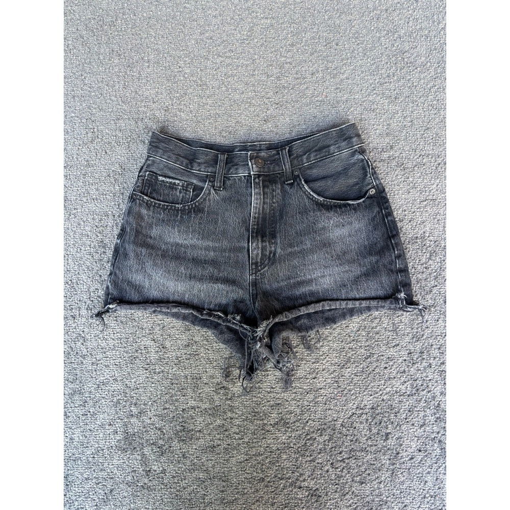 Uniqlo Jeans‎ Cutout Shorts Women's 12 Denim Gray 100% Cotton Zip Fly 5-Pockets